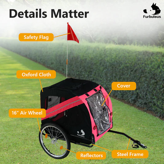 Extra Large Dog Bike Trailer – 40kg Heavy Duty for Large Breeds