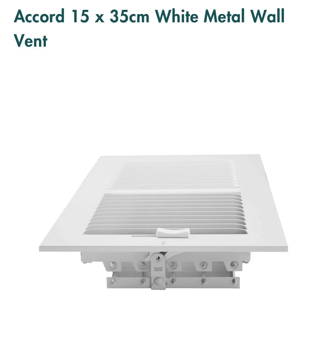 Accord 15 x 35cm White Metal Wall Vent