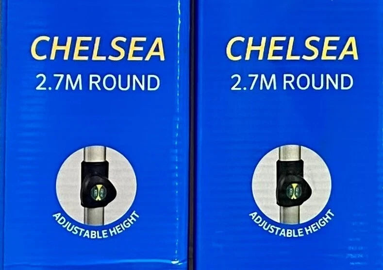 Coolaroo 2.7m Chelsea Outdoor Round Market Umbrella Aluminium Frame -Charcoal