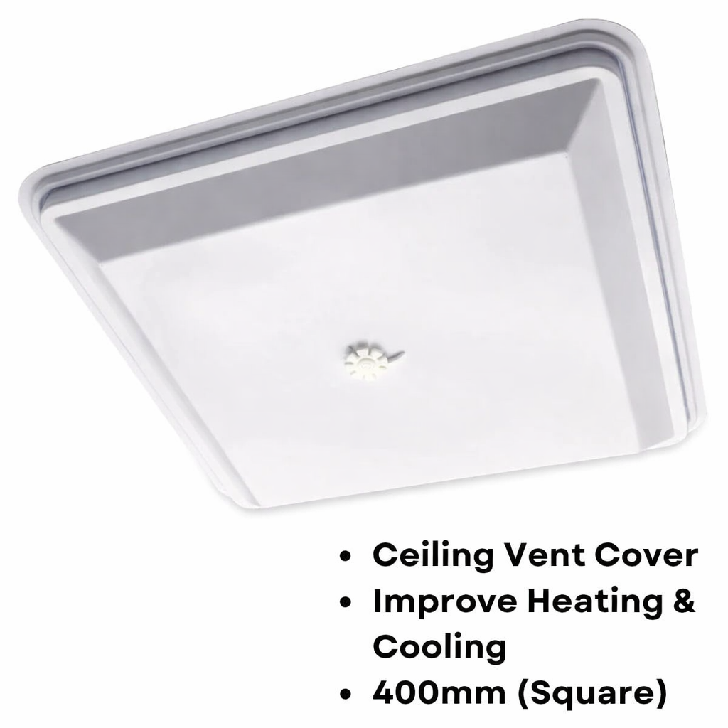 4xPACK Evaporative Cooler Ceiling Vent Covers – 400mm Draft & Energy Saver