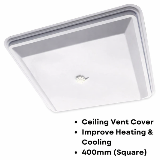 4xPACK Evaporative Cooler Ceiling Vent Covers – 400mm Draft & Energy Saver