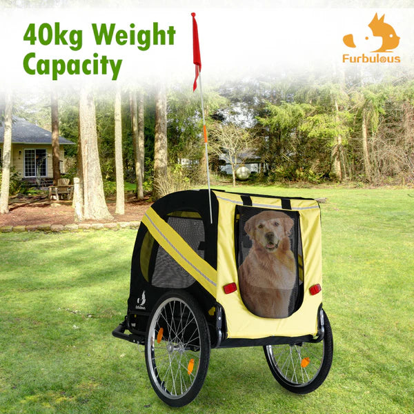 Extra Large Dog Bike Trailer – 40kg Heavy Duty for Large Breeds