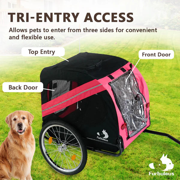 Extra Large Dog Bike Trailer – 40kg Heavy Duty for Large Breeds
