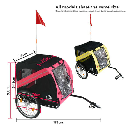 Extra Large Dog Bike Trailer – 40kg Heavy Duty for Large Breeds