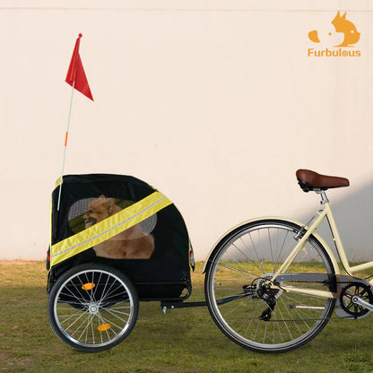 Furbulous Pet Bike Trailer - Yellow