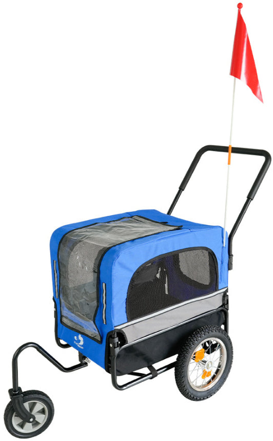 2-in-1 Pet Bike Trailer & Dog Stroller – Foldable Bicycle Carrier