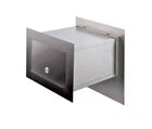 Sandleford Vista A4 Rear Open Brick Insert Letterbox - SSteel Front / Black Back