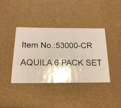 6pcs Chrome AQUILA Bathroom Accessories Set,Towel Rail,Toilet Roll Holder &more