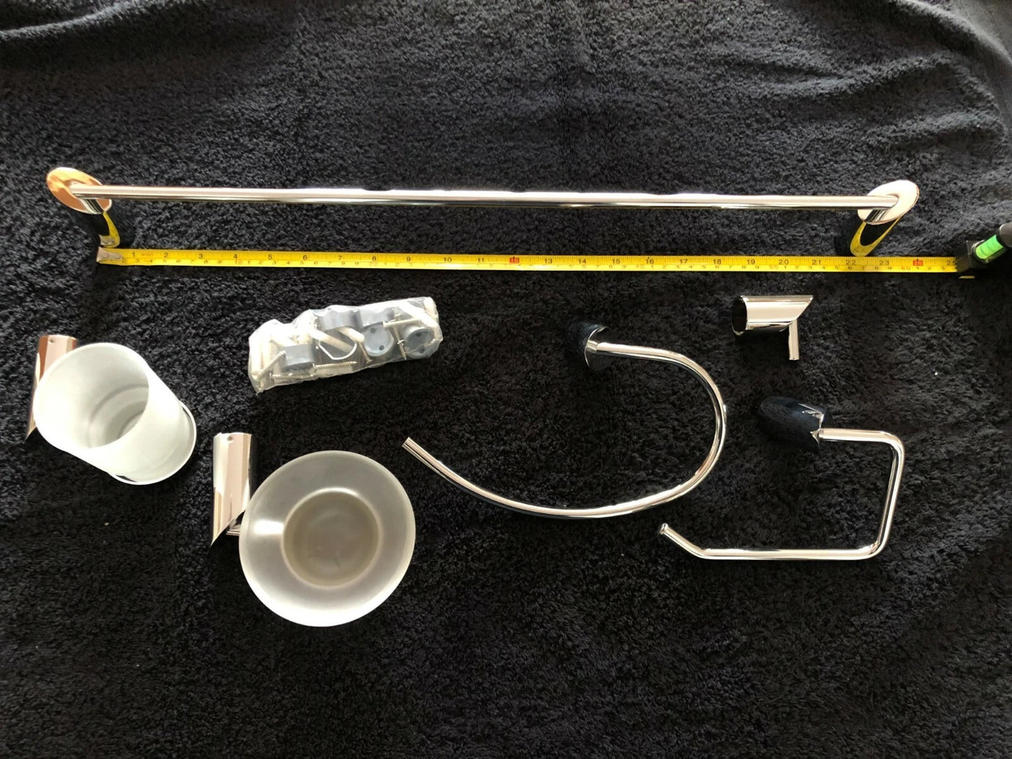 6pcs Chrome PEGASUS Bathroom Accessories Set,Towel Rail,Toilet Roll Holder &more