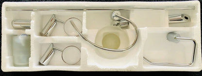 6pcs Chrome PEGASUS Bathroom Accessories Set,Towel Rail,Toilet Roll Holder &more