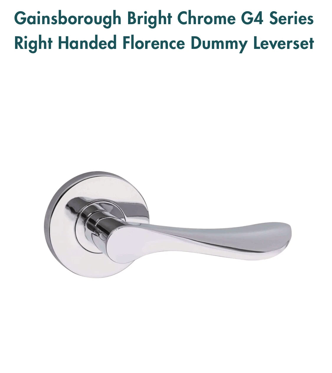 Gainsborough Bright Chrome G4 Series Right Handed Florence Dummy Leverset