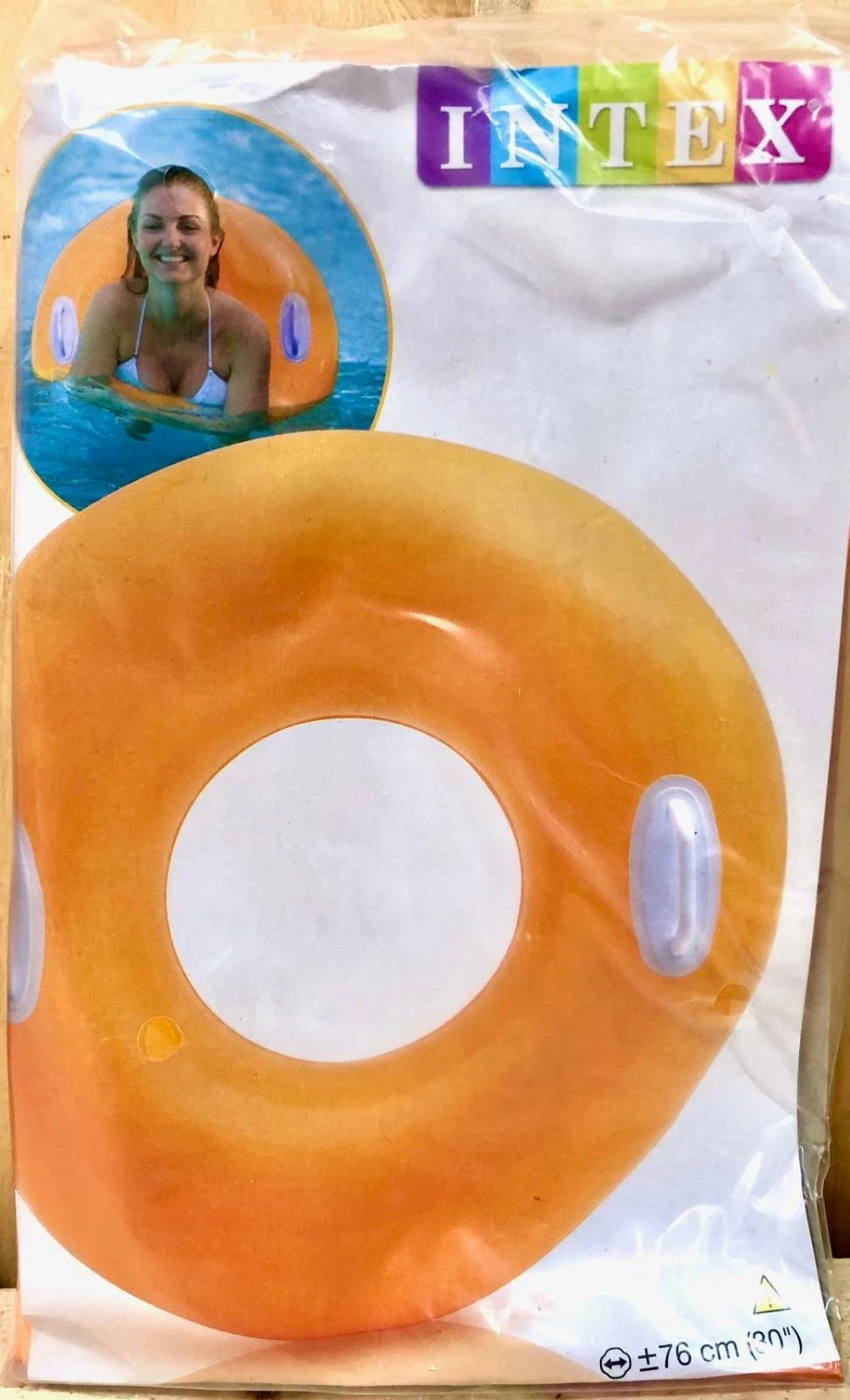 New Intex Neon Frost Inflatable Pool Swim Float Tube Ring Pink Orange or Green