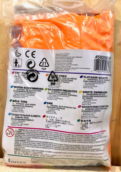 New Intex Neon Frost Inflatable Pool Swim Float Tube Ring Pink Orange or Green