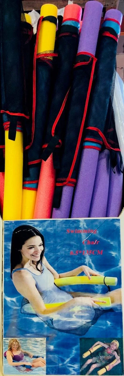 Bulk Pool Noodle Chair Float – 120 Pack Floating Pool Seats