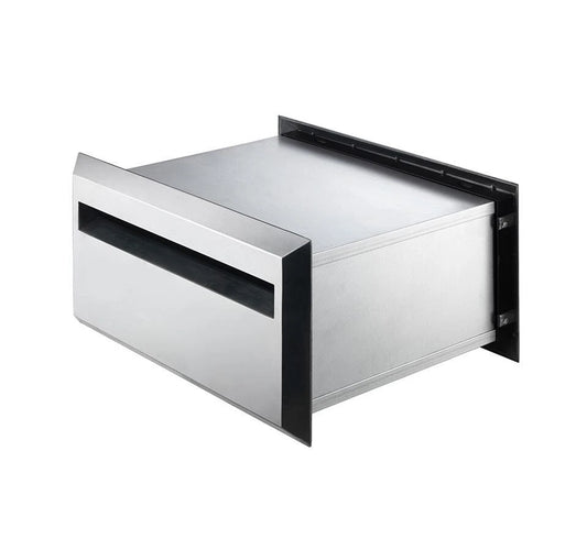 Sandleford 350mm Polished Aluminium Rear Opening Brick Insert Letterbox A4 Mail