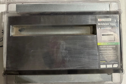 Sandleford 350mm Polished Aluminium Rear Opening Brick Insert Letterbox A4 Mail