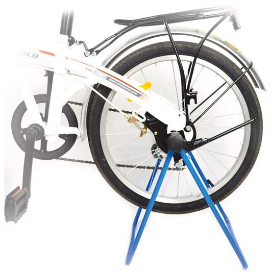 Handy Storage Blue Foldable Display Bike Stand Rack Portable Shed or Garage