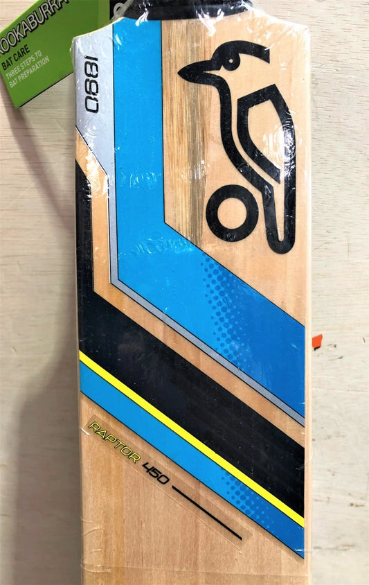 Kookaburra Raptor 450 Junior Cricket Bat Harrow: Blue/Black