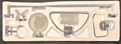 10 x 6Pce Ursa Bathroom set-Towel rail, hook roll &soap holder & more