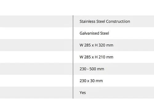 Sandleford Vista A4 Rear Open Brick Insert Letterbox - SSteel Front / Black Back