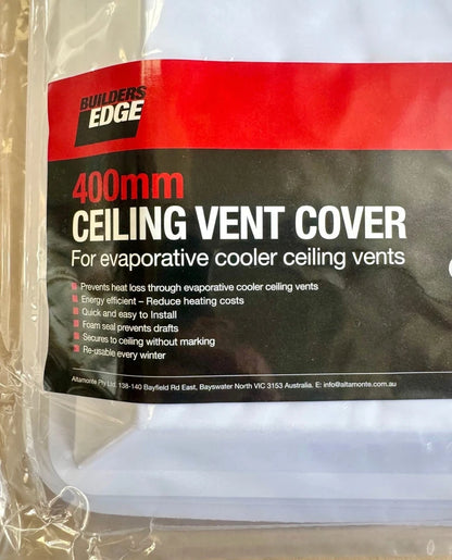 4xPACK Evaporative Cooler Ceiling Vent Covers – 400mm Draft & Energy Saver